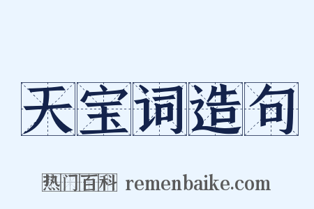 天宝词造句是什么意思的图片